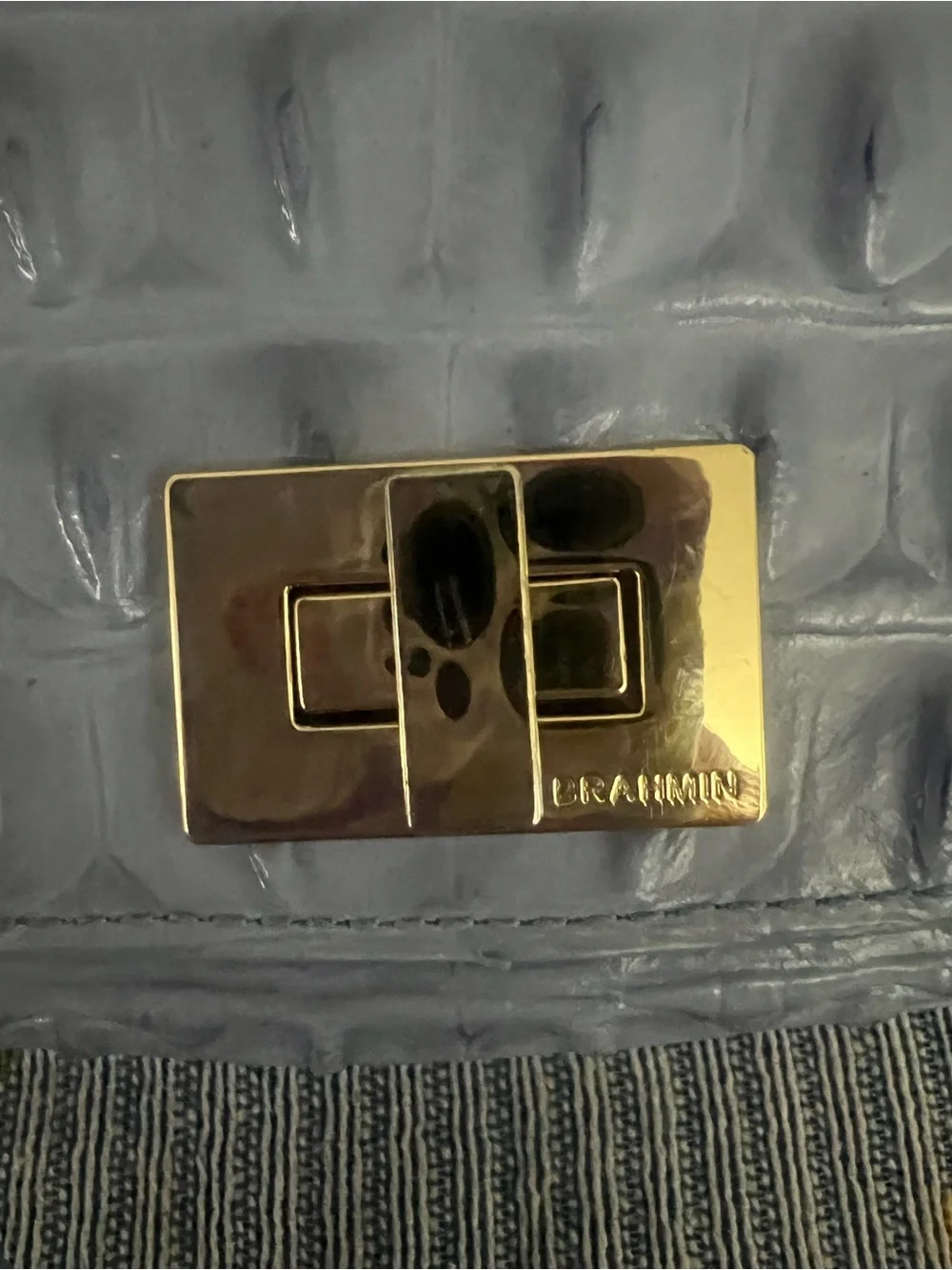 EUC Brahmin Melbourne Sonny Sea Glass Blue
